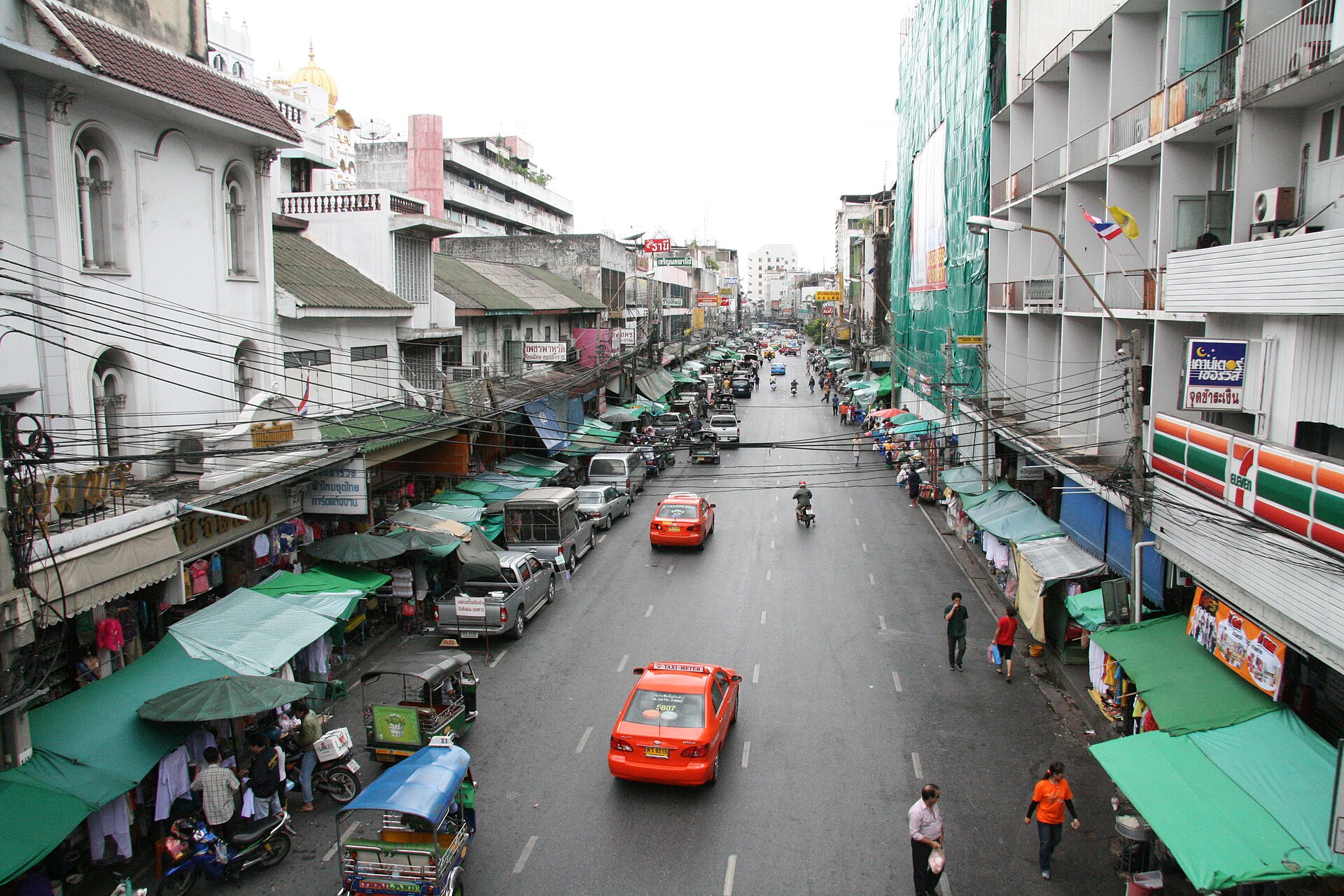 Bangkok rue vue du BTS