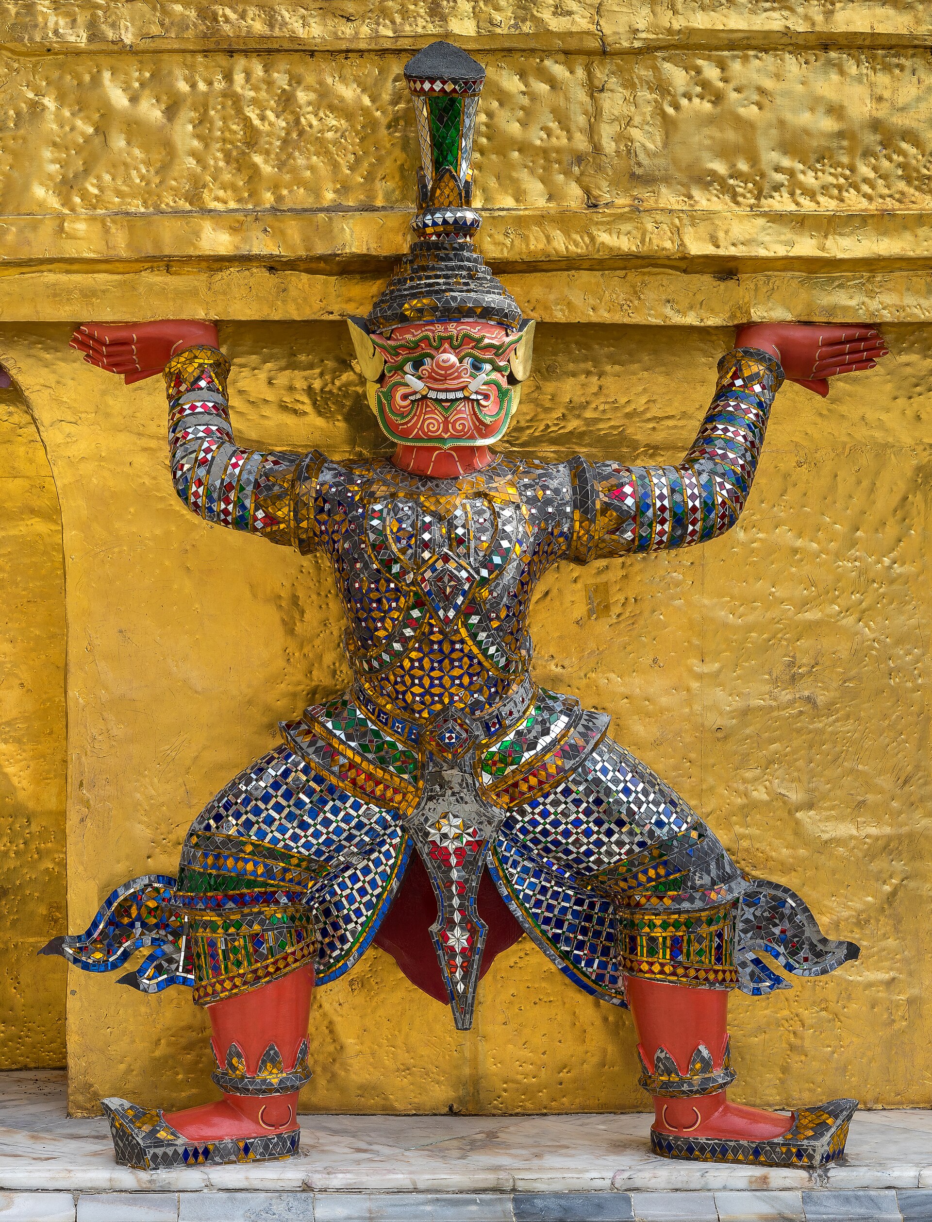 temple Bangkok matin visiteurs